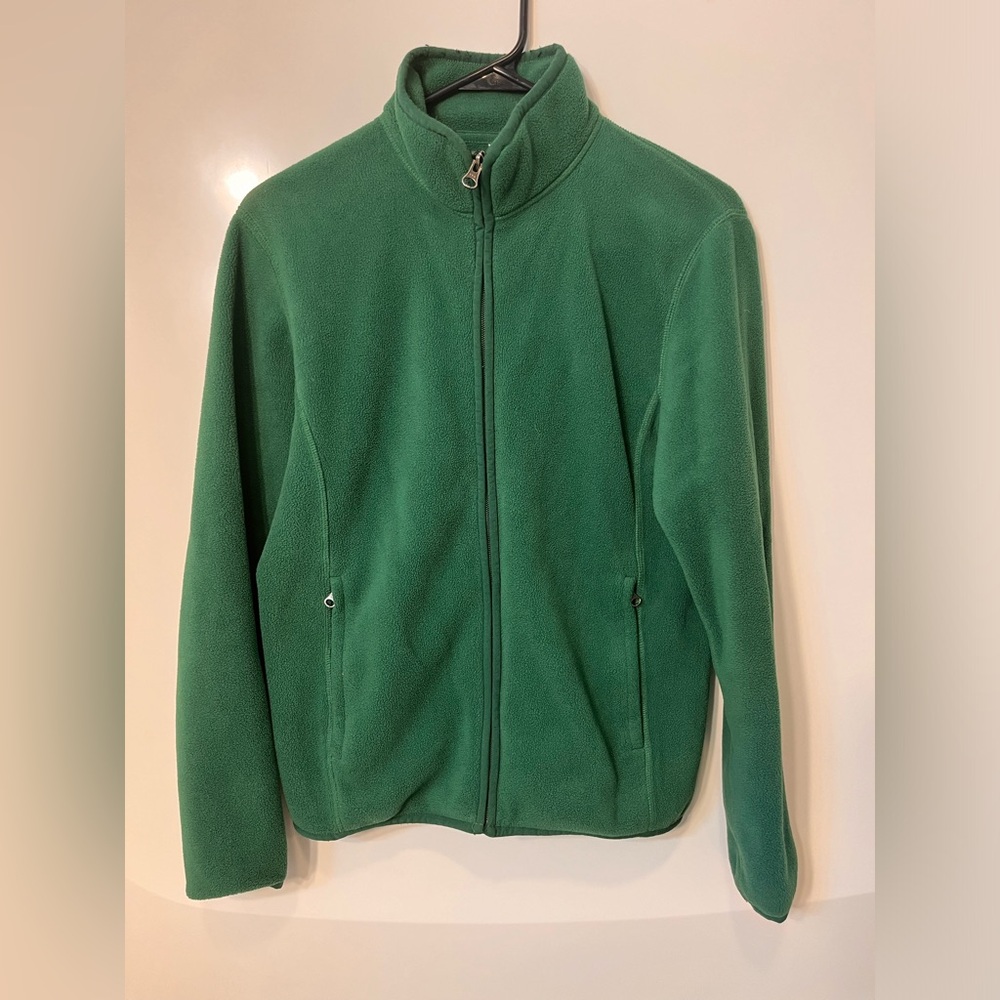 Uniqlo Men’s Green Fleece Zip-Up Jacket